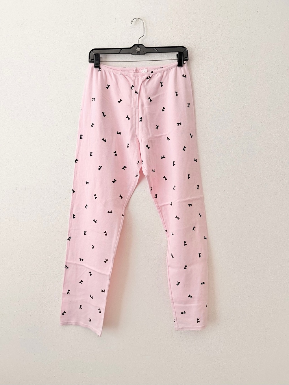 Vintage Victoria's Secret Light Pink Bow-Print Pajama Set - Picture 5 of 7
